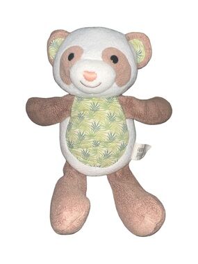 Apple Park Panda Bear Patterned Stuffed Plush 12” Crème Brown